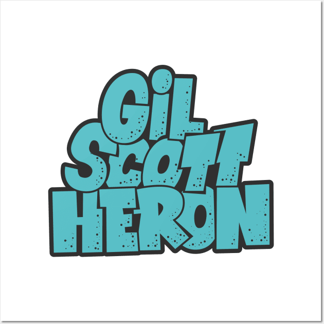 Gil Scott-Heron - Soul and Jazz Legend - Poet and Spoken Word Artist Wall Art by Boogosh